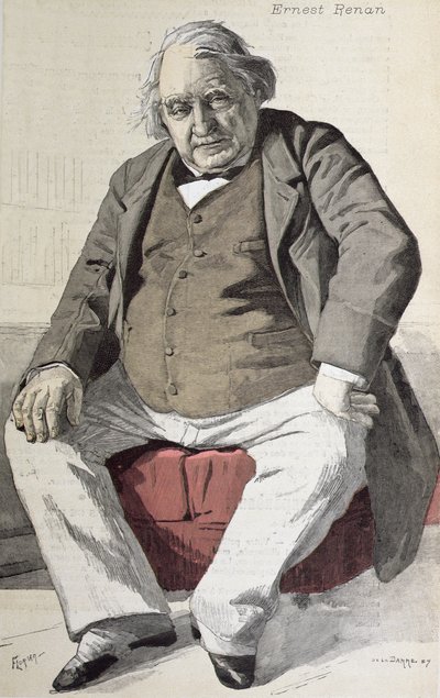 Portrait of Ernest Renan, from 